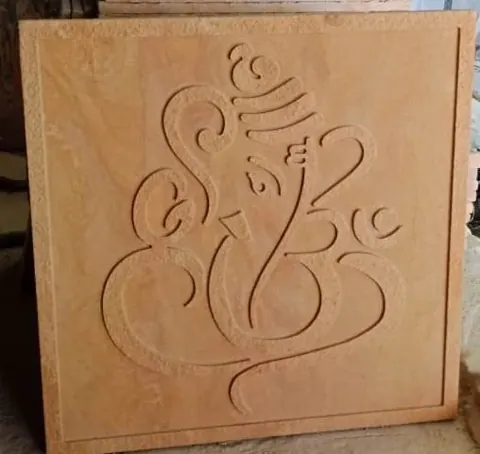 Ganesha Flowing Line Stone Mural — OS-SM-021