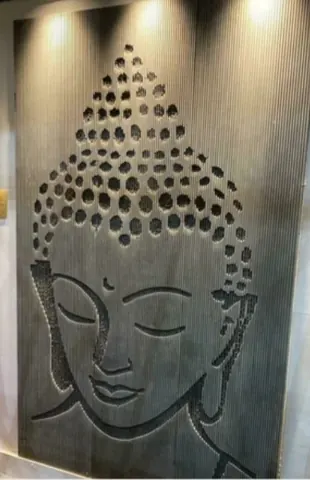 Buddha Face Textured Wall Mural — OS-SM-122
