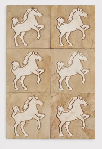 Prancing Horse Stone Motif Set — OS-SM-142, view 1