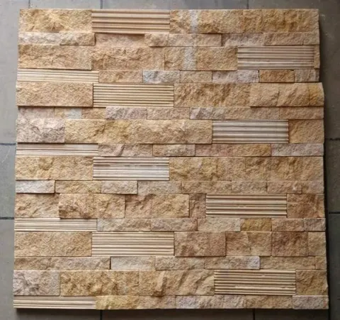 Mixed Texture Rectangular Stone Wall Panel — OS-SM-090