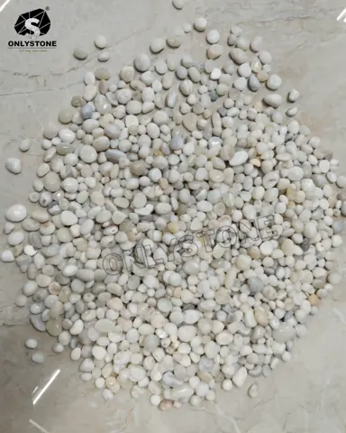 White Onyx Pebbles — OS-PB-028