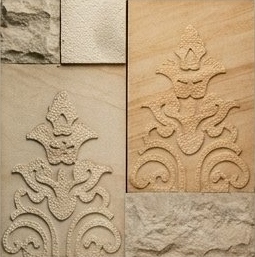 Beige Ornamental Relief Mosaic Natural Stone Wall Cladding — OS-NWC-104, view 2