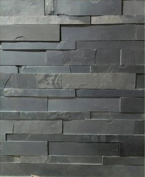 Dark Grey Offset Blocks Natural Stone Wall Cladding — OS-NWC-130 Natural Stone Wall Cladding