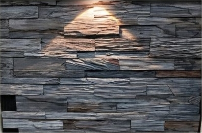 Charcoal Rugged Stacked Stone Natural Stone Wall Cladding — OS-NWC-136, view 2