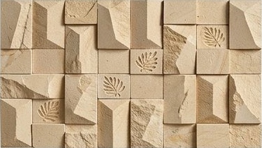 Sand Angular Botanical Blocks Natural Stone Wall Cladding — OS-NWC-153
