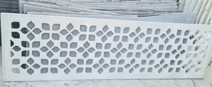 Geometric Rosette Stone Jali Screen — OS-SM-068 Relief Panels