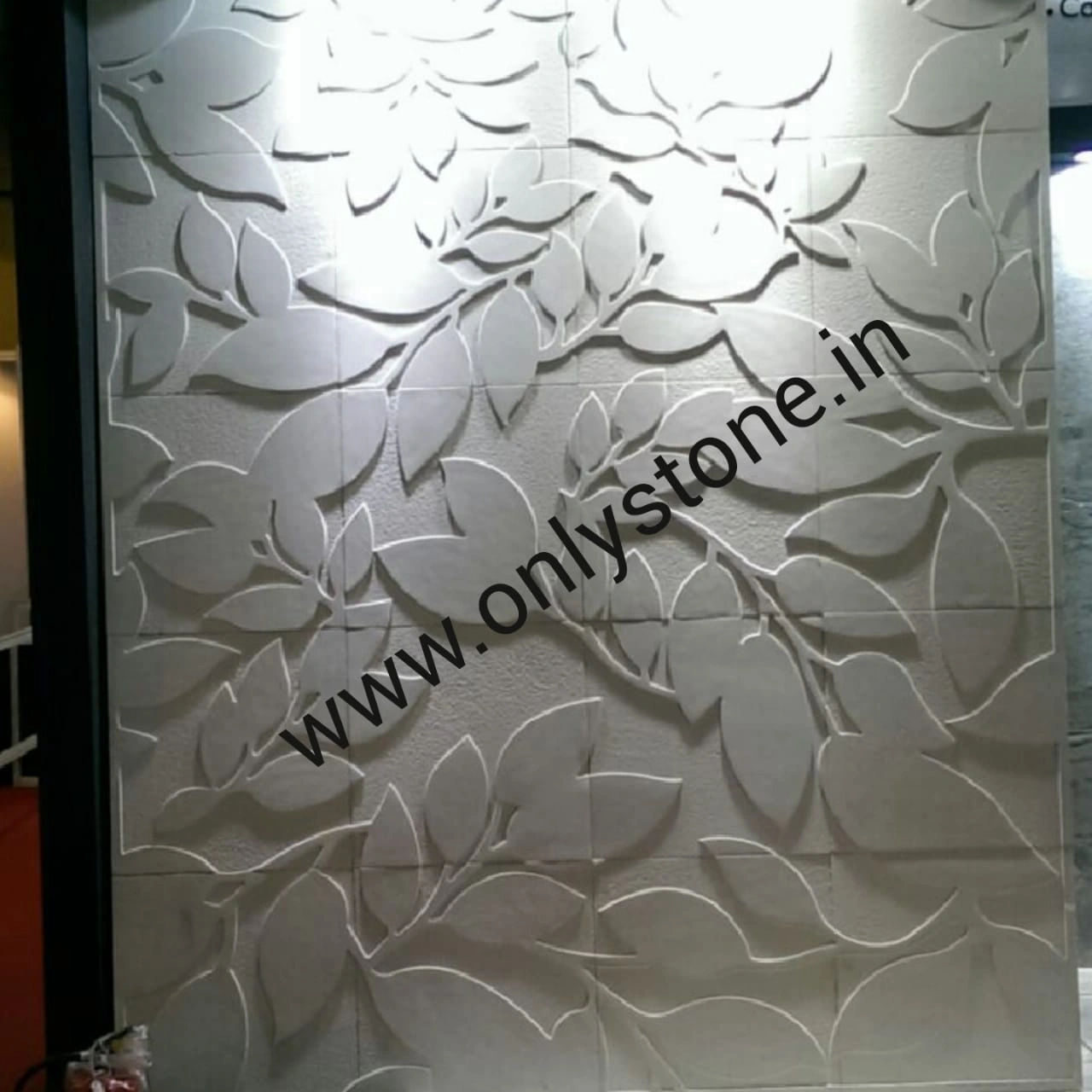 Interwoven Botanical Vine Stone Panel — OS-SM-036 Relief Panels