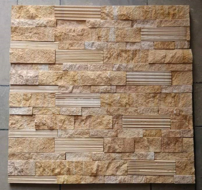 Mixed Texture Rectangular Stone Wall Panel — OS-SM-090 Relief Panels