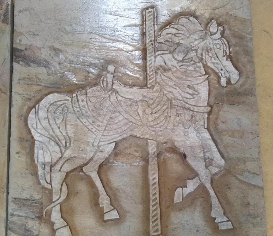 Ornamented Horse Stone Relief — OS-SM-188, view 2