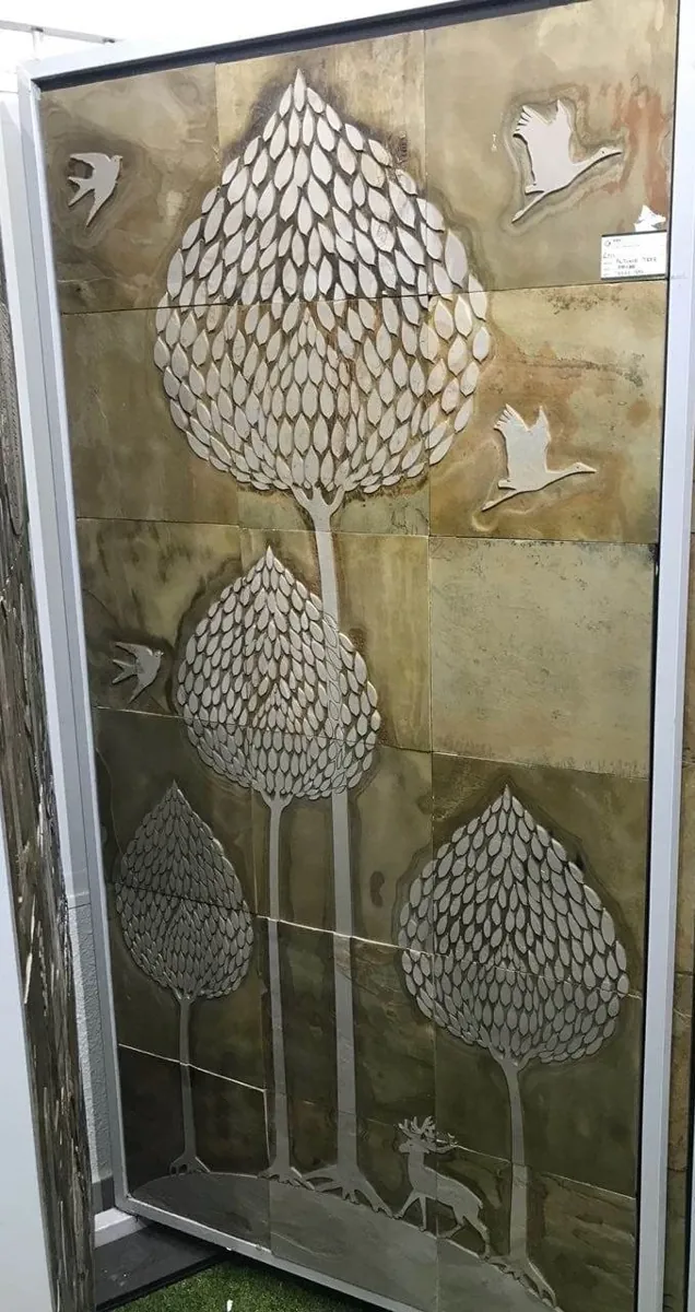 Tall Leaf Trees and Woodland Stone Panel — OS-SM-132, view 2