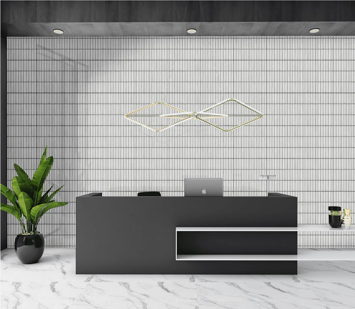 OMD KITKAT BIANCO decorative interior application illustration