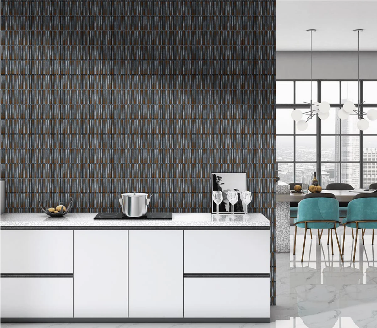 OMD KITKAT CIELO decorative interior application illustration