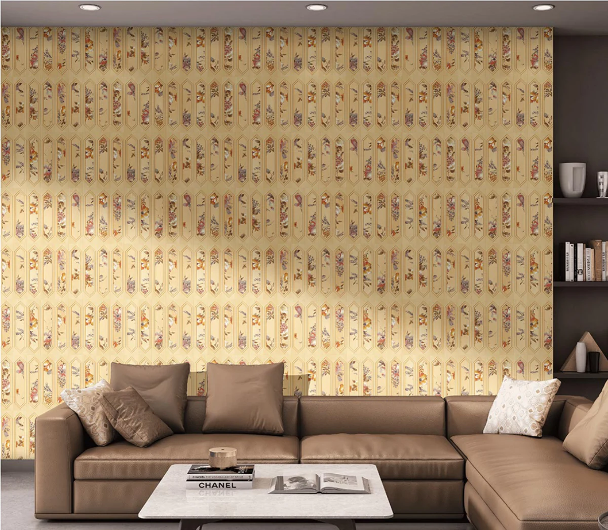 OMD PICKET MUSTARD decorative interior application illustration
