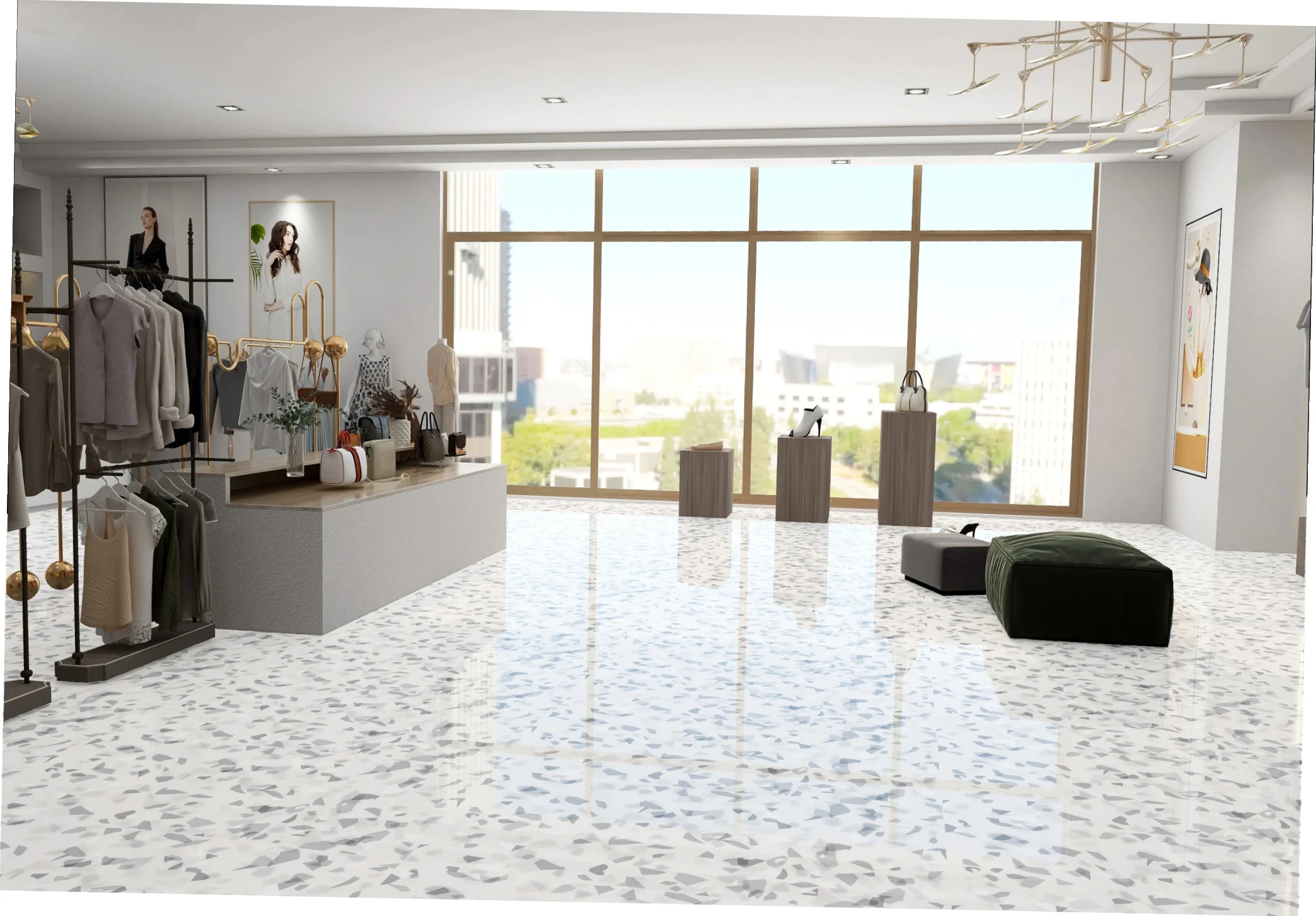 OMT WHITE TERAZZO — OMT WHITE TERAZZO, view 2