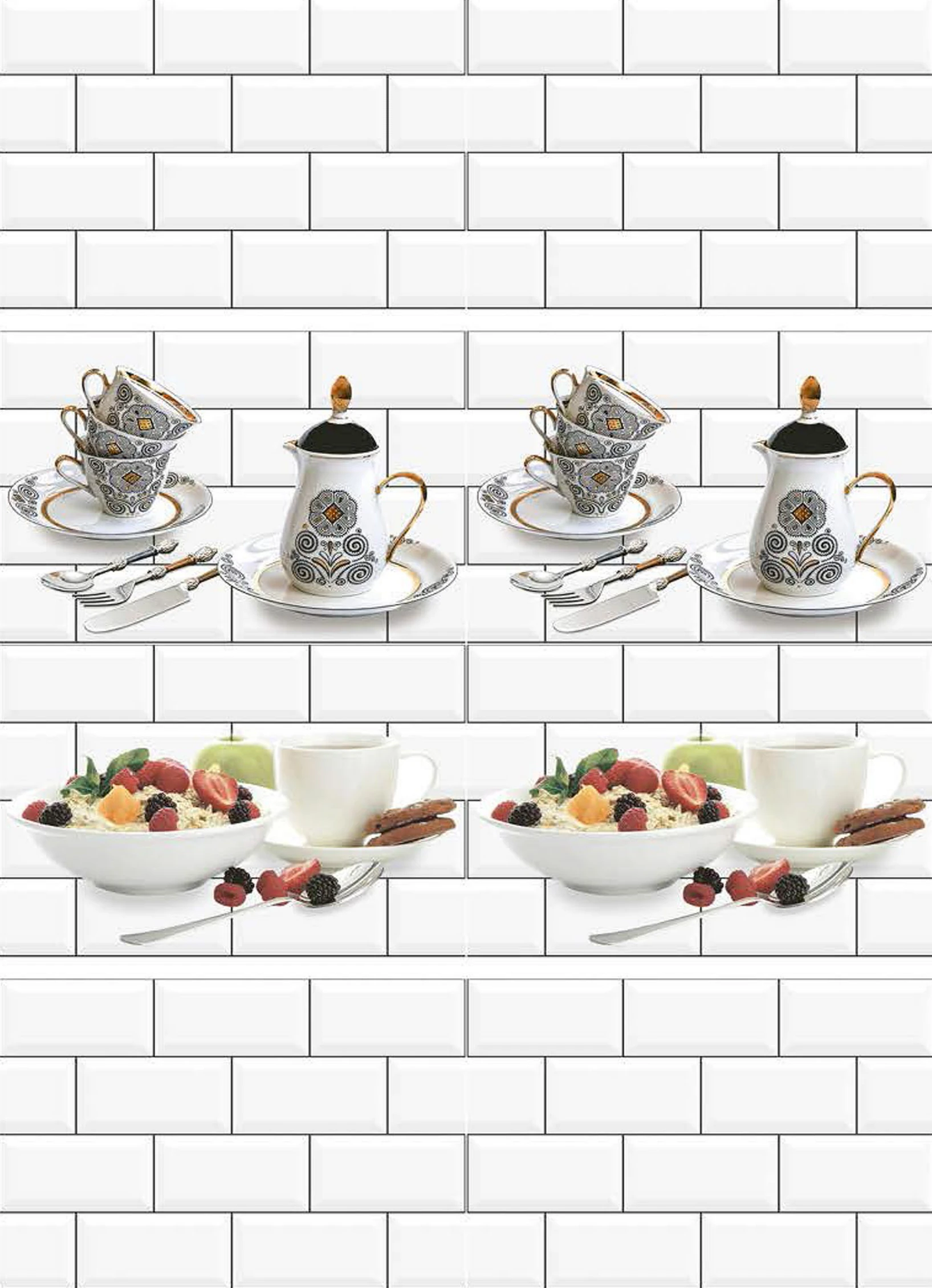 OTH 7537 coordinated wall-tile arrangement